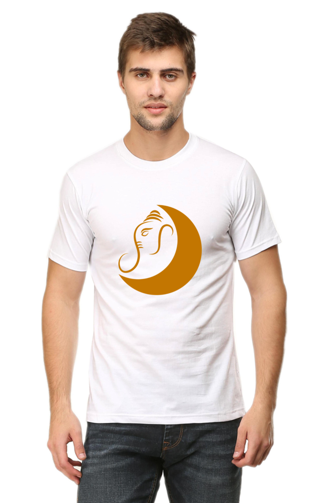 Classic Regular Half Sleeve T-Shirts - beliefs - Ganesha Moon