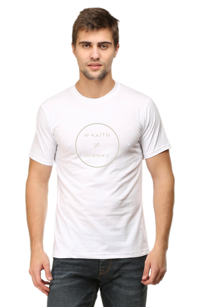 Classic Regular Half Sleeve T-Shirts - Money Mantras - Wealth =! Money