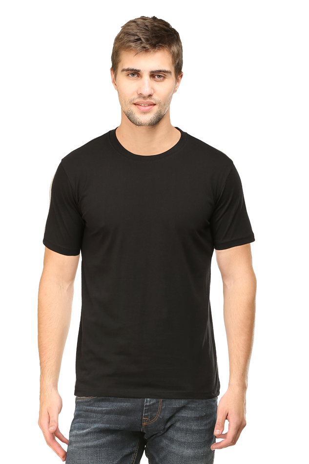 Classic Regular Half Sleeve T-Shirts - Black - Solid Tees