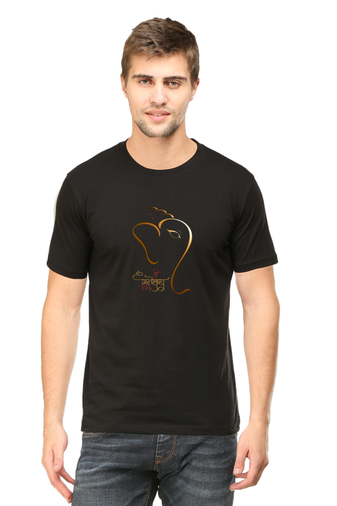 Classic Regular Half Sleeve T-Shirts - beliefs - Ganesha Shlok