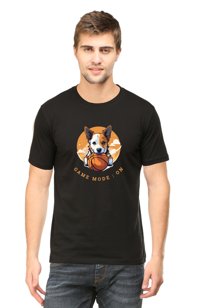 Classic Regular Half Sleeve T-Shirts - Pets - Dog Game mode on