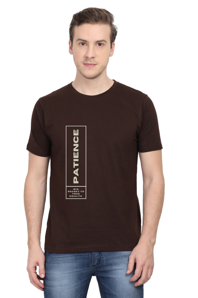 Classic Regular Half Sleeve T-Shirts - Money Mantras - Patience, Big Secret to true wealth