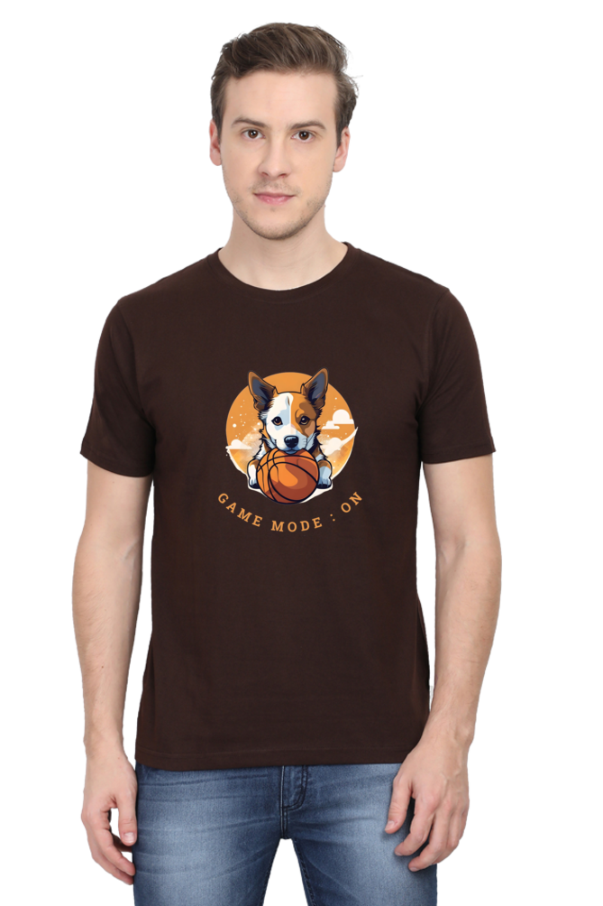 Classic Regular Half Sleeve T-Shirts - Pets - Dog Game mode on