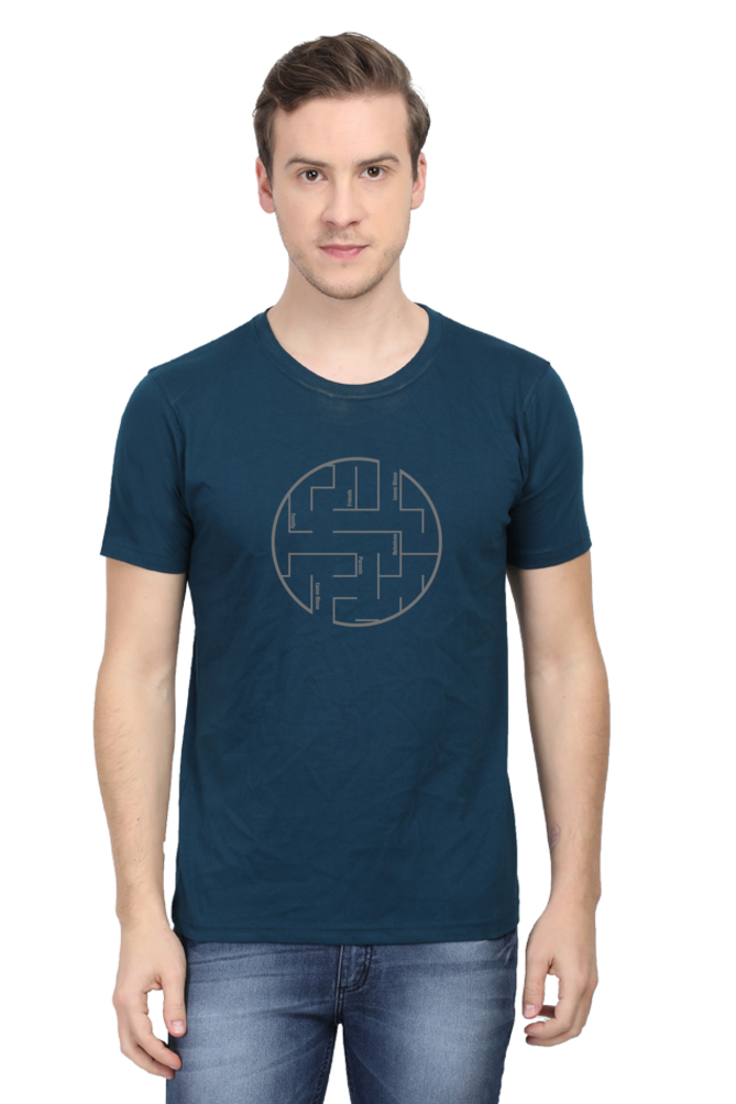 Classic Regular Half Sleeve T-Shirts - Mind Maze - Come Alone Leave Alone