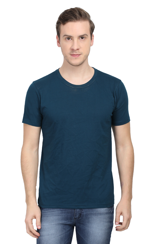 Classic Regular Half Sleeve T-Shirts - Petrol Blue - Solid Tees