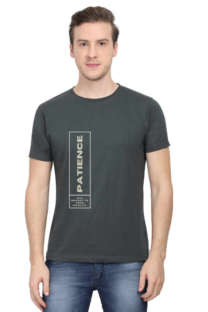 Classic Regular Half Sleeve T-Shirts - Money Mantras - Patience, Big Secret to true wealth