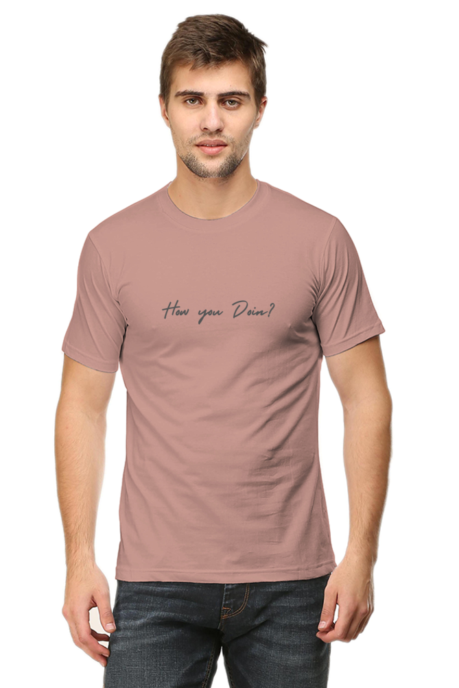 Men's Classic Regular Half Seleeve T-Shirts - Friends - How you doin?