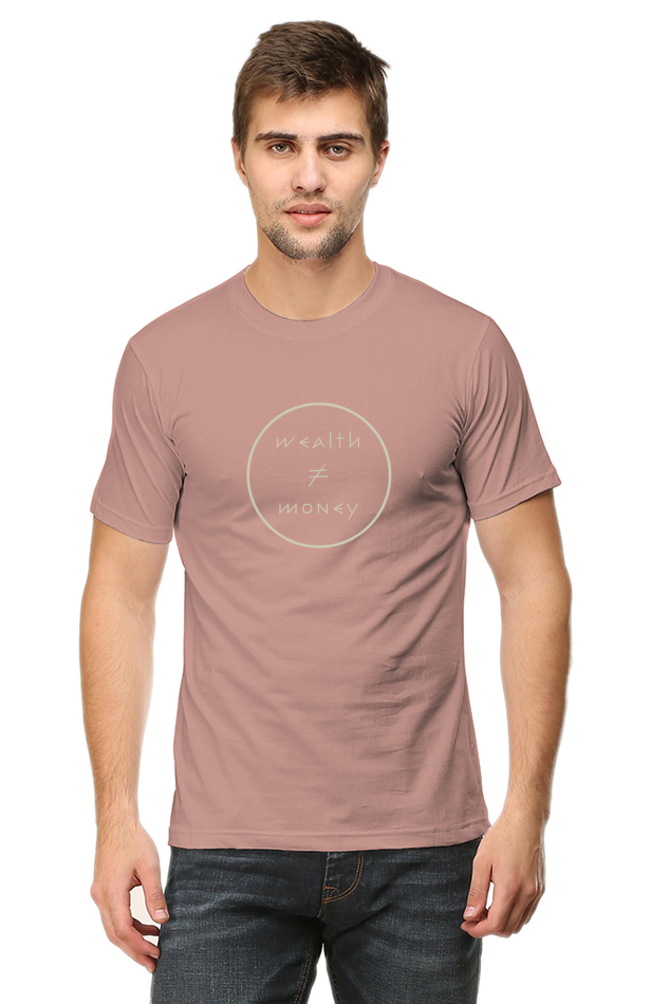 Classic Regular Half Sleeve T-Shirts - Money Mantras - Wealth =! Money