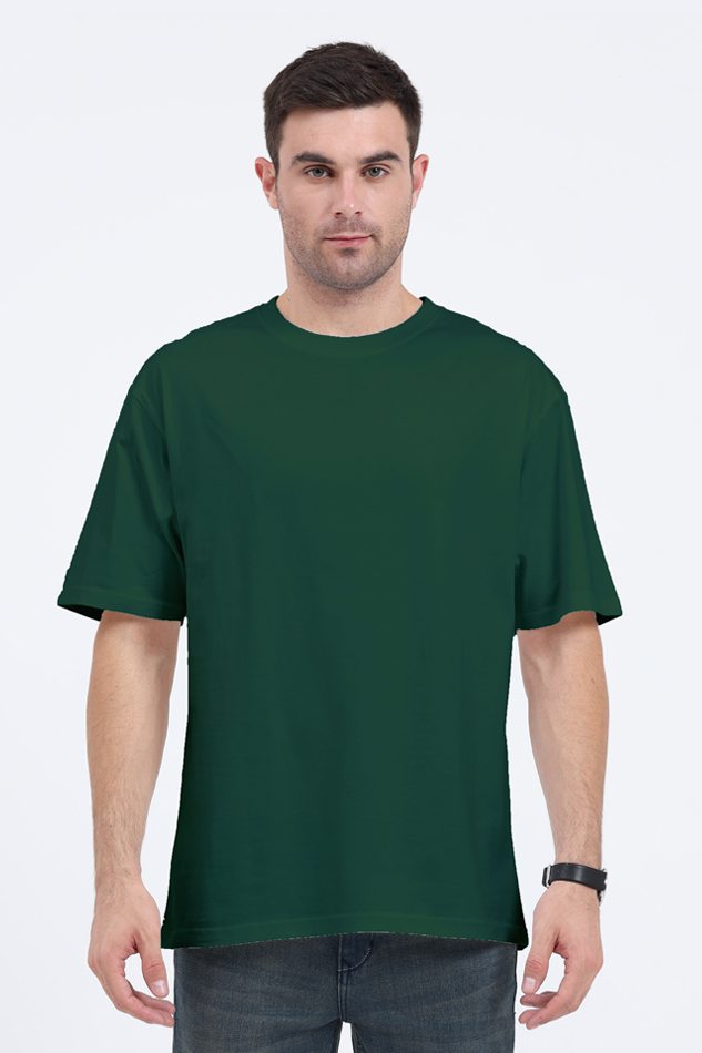 Men's Solid Oversized t-shirts - Green Color