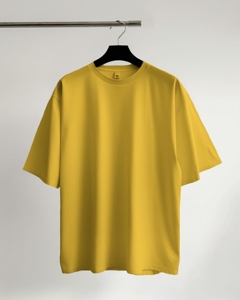 Classic Regular Half Sleeve T-Shirts - Mustard Yellow - Solid Tees