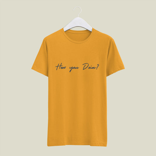 Men's Classic Regular Half Seleeve T-Shirts - Friends - How you doin?