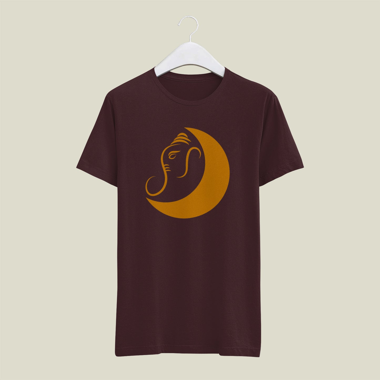 Classic Regular Half Sleeve T-Shirts - beliefs - Ganesha Moon