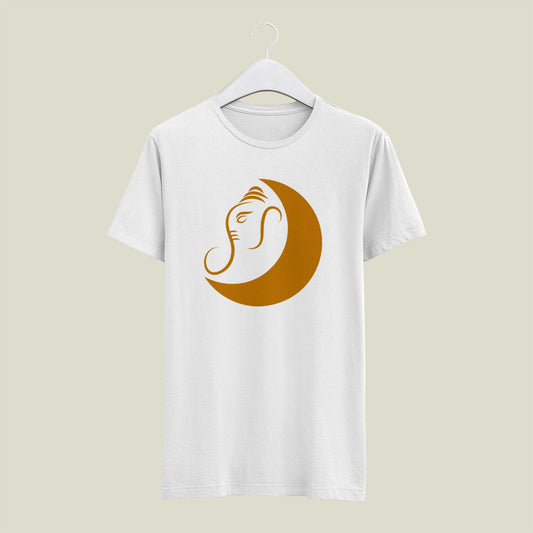 Classic Regular Half Sleeve T-Shirts - beliefs - Ganesha Moon