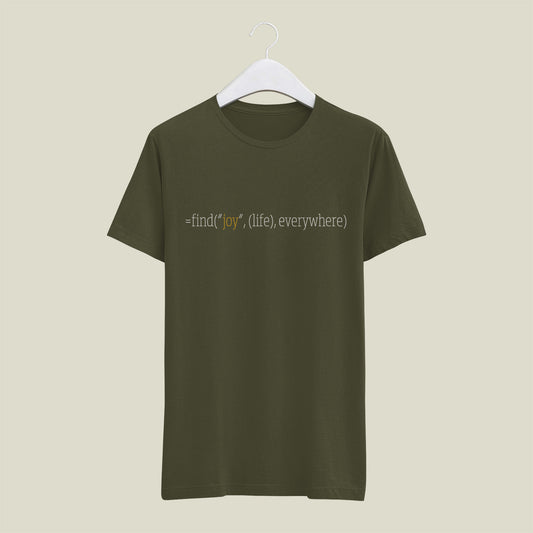 Classic Regular Half Sleeve T-Shirts - Character Words - Find Joy